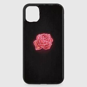 Black Neon Rose Phone Case
